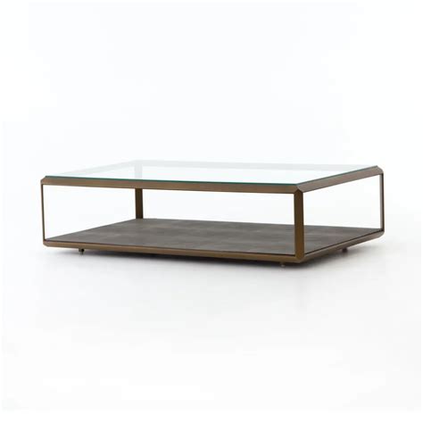 Four Hands Shagreen Shadow Box Coffee Table 